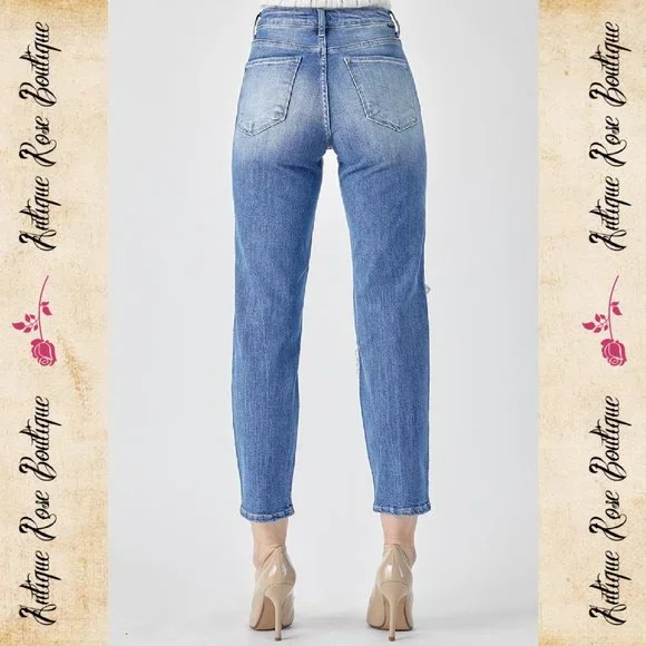 🌹 Risen Relaxed Fit High Waist Jeans - Picture 4 of 9